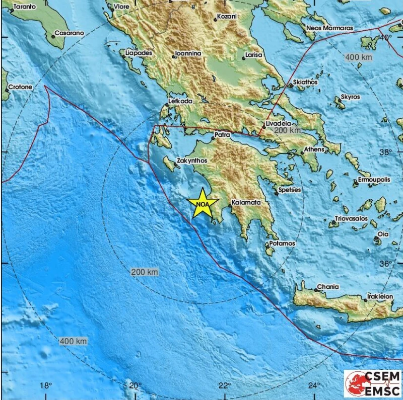 Земетресение от 3,2 по Рихтер разлюля Южна Гърция