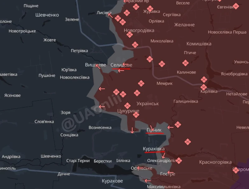 Русия обяви превземането на Селидово, пътят към Покровск е открит