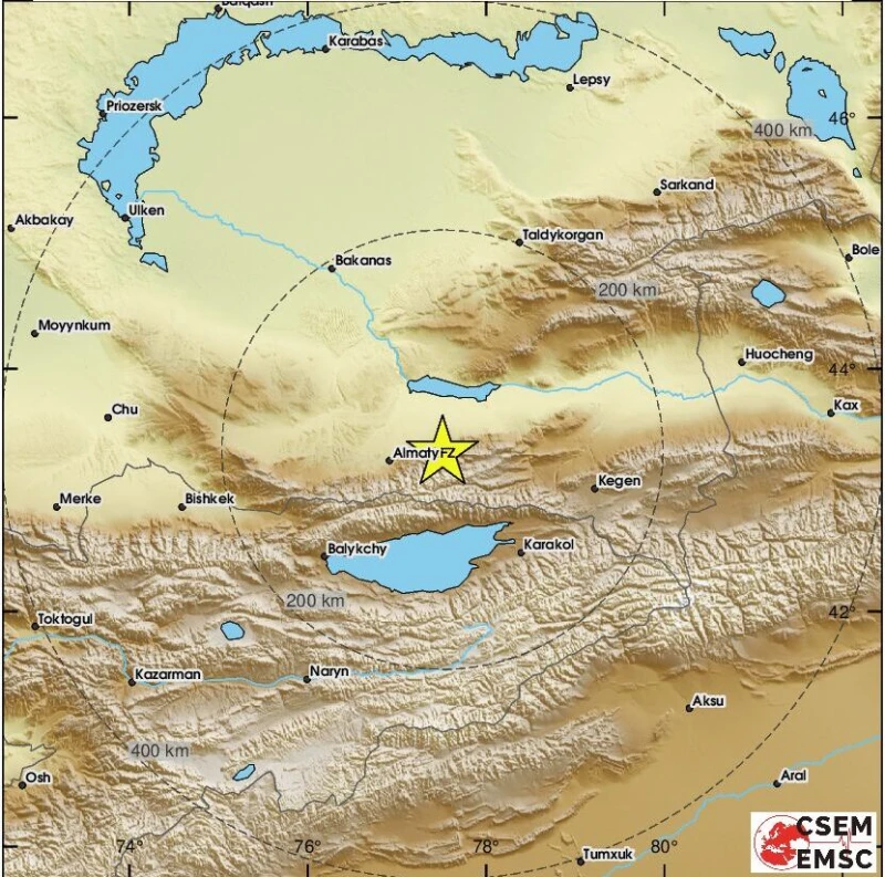 Силно земетресение от 4,7 по Рихтер разлюля Източен Казахстан