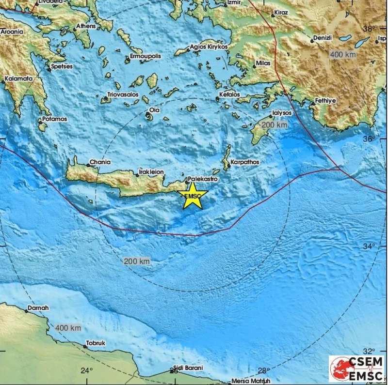 Земетресение от 3,8 по Рихтер е регистрирано на Крит