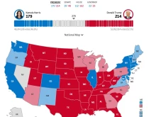 Изборният ден на Западния бряг на САЩ приключи, Доналд Тръмп води на Камала Харис с 214 на 179 електорални гласа преди развръзката в "колебаещите се щати"