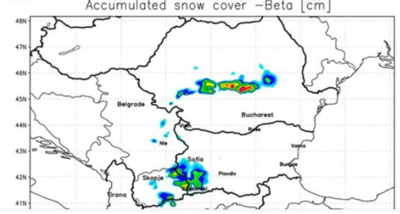 Meteo Balkans: През нощта са възможни валежи от сняг