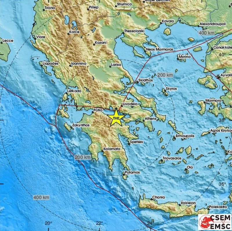 Плитко земетресение с магнитуд от 2,9 по Рихтер е регистрирано в Гърция