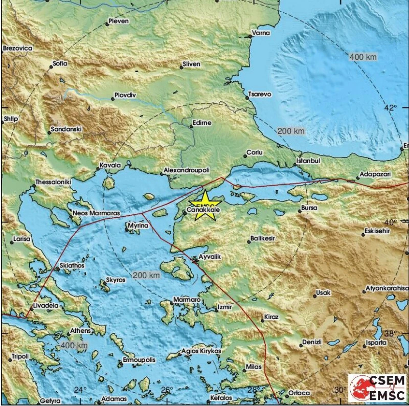 Земетресение с магнитуд от 3,8 по Рихтер е отчетено в Западна Турция