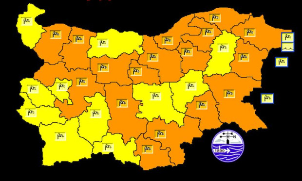 TD Предупредителни жълти и оранжеви кодове са обявени за силен