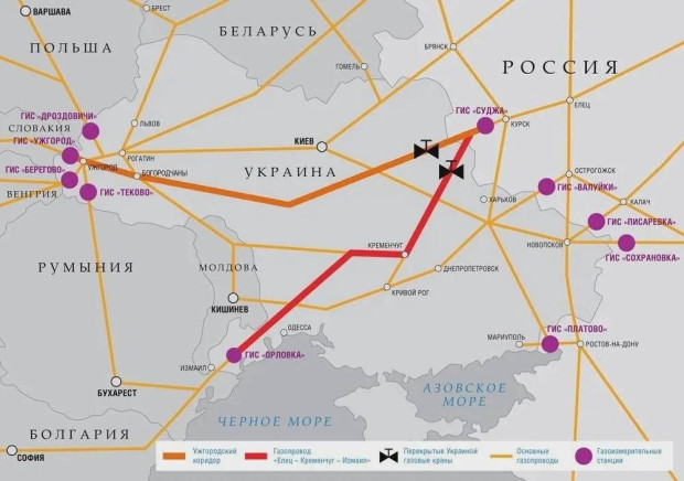 Газпром спира транзита на газ през Украйна през 2025 година