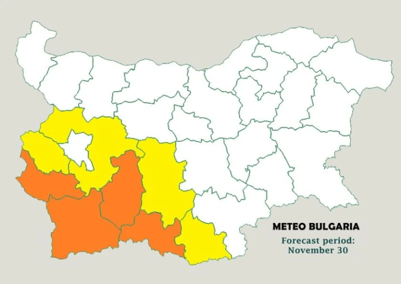 Внимание, снеговалеж и поледици! Meteo Bulgaria с предупреждение за събота