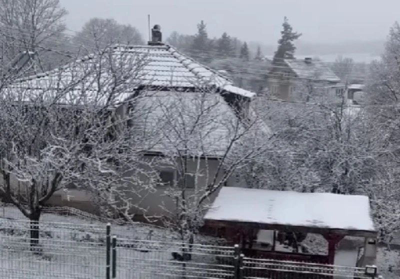 Снежна приказка край София, вижте къде пейзажът побеля