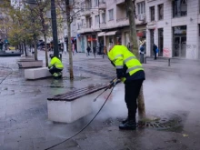 В София измиха пл. "Славейков", пл. "Гарибалди и натоварени участъци от ул. "Граф Игнатиев"