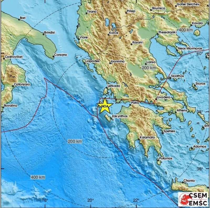 Земетресение с магнитуд от 3,0 по Рихтер е регистрирано в Гърция