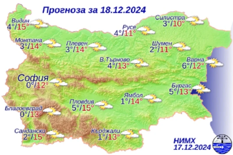 НИМХ с официлна информация дали необичайно топлото време продължава и утре