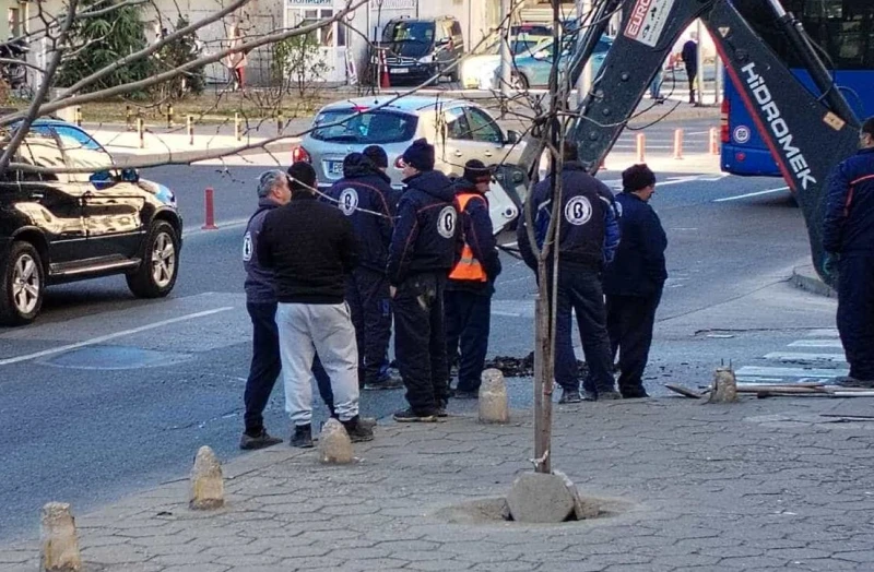 ВиК авария до Съдебната палата в Пловдив