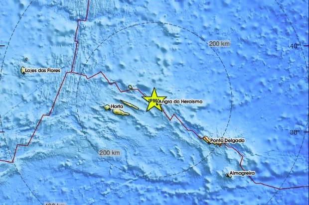 Плитко земетресение с магнитуд от 3,8 по Рихтер разлюля Азорските острови