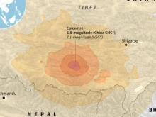 Мощно земетресение разтърси Тибет, има жертви