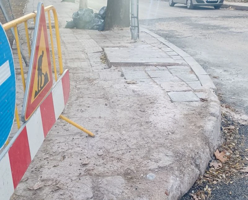 Разбит тротоар в "Южен" ще бъде възстановен