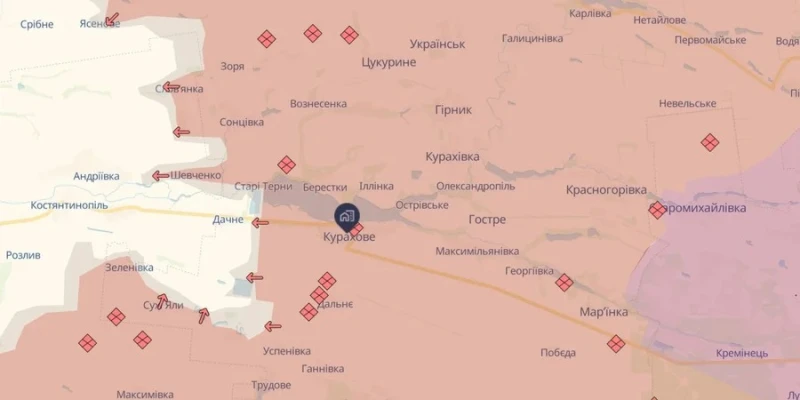 DeepState: Русия напълно е окупирала Курахово и напредва край Андреевка