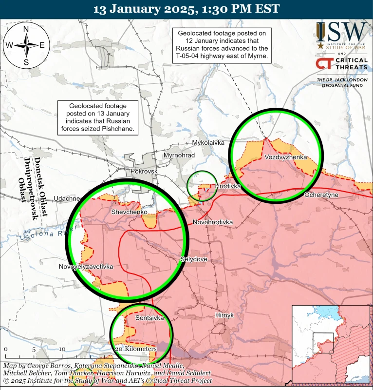 ISW: Руските войски се подготвят да блокират Покровск и Мирноград, опитват се да и избегнат фронтални атаки срещу градските райони