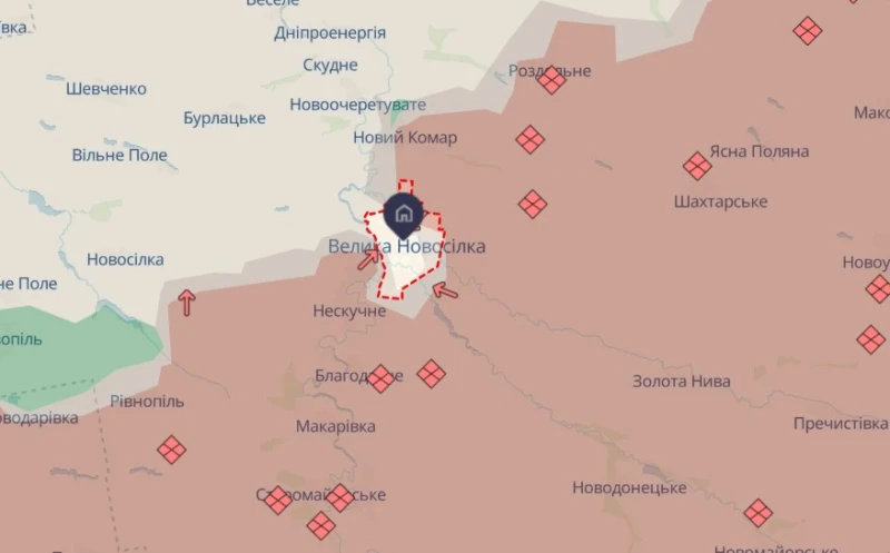 Британското разузнаване: След провала преди две години Русия засилила натиска върху Велика Новосилка