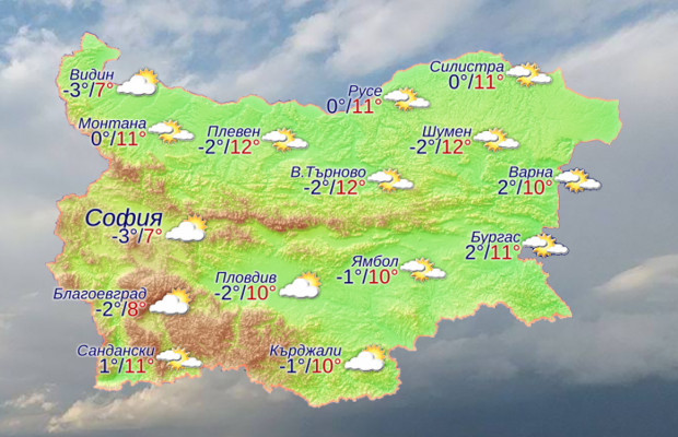 TD Днес времето ще бъде предимно слънчево В сутрешните часове