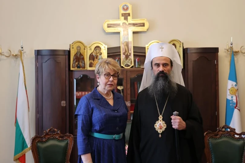 Патриархът се срещна с Митрофанова, двамата обсъдиха "руско-българските духовни връзки"