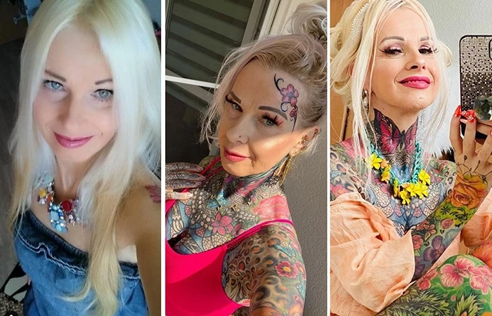 Баба нашари цялото си тяло, заприлича на райската градина