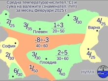 НИМХ пусна пълната прогноза за месец февруари