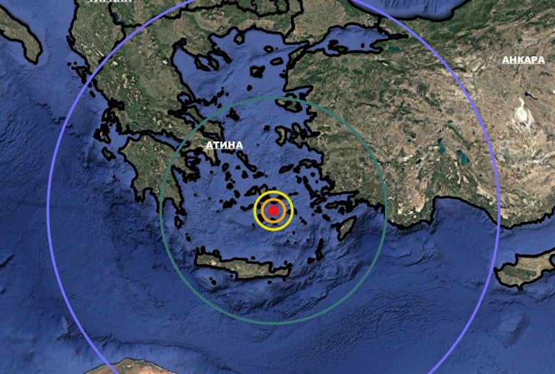 Земетресение от 5,2 по Рихтер удари района на Санторини