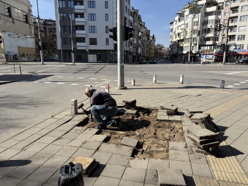 Пловдивчани запретнаха ръкави, сами си оправиха тротоарните плочки: "Северен" нямаме кмет