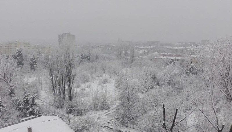 Слаб снеговалеж в Хасковско