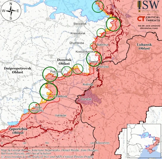 ISW: ВСУ напредват край Покровск, докато руските сили оказват натиск на две направления