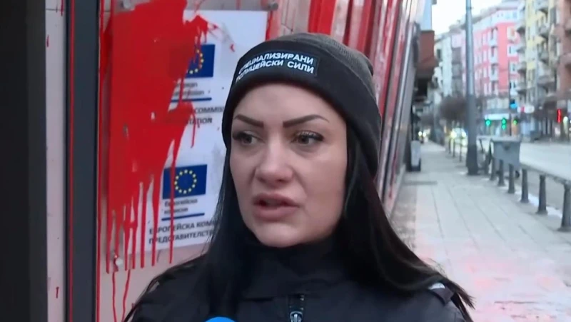 Полицайка, ранена на протеста: Изблъскаха ме, подхлъзнах се в боята и паднах