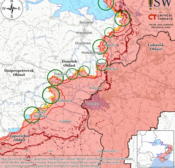 ISW: ВСУ напредват край Покровск и Торецк, руснаците имат успех в Курска област