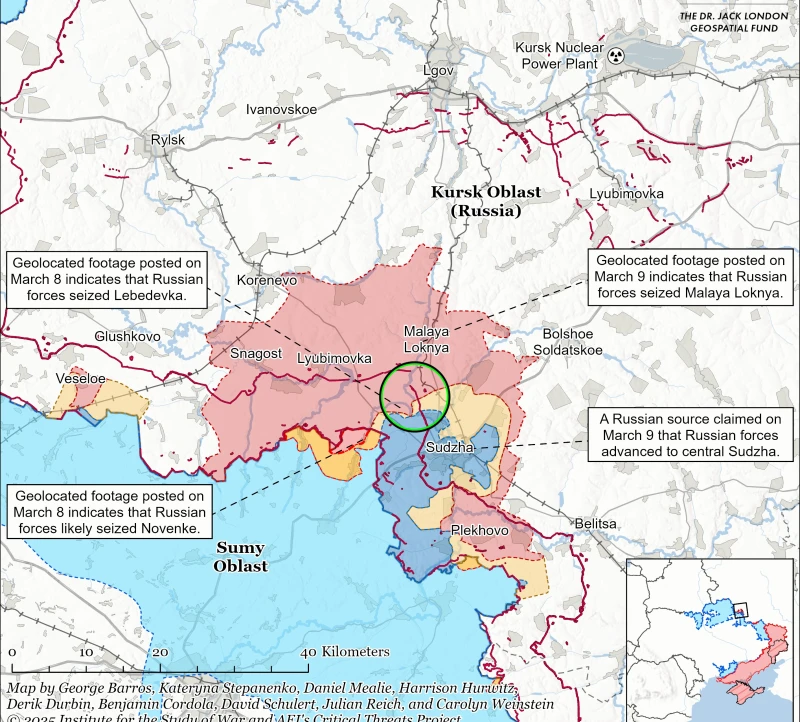 ISW: Руските сили оказват натиск на 6 направления, ВСУ имат успех край Торецк и Покровск