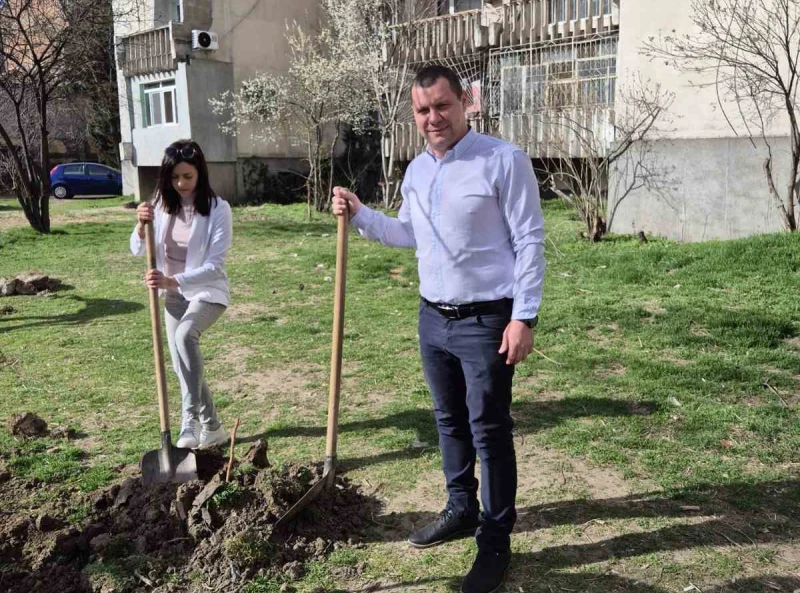 Засадиха 14 нови дръвчета в "Южен"