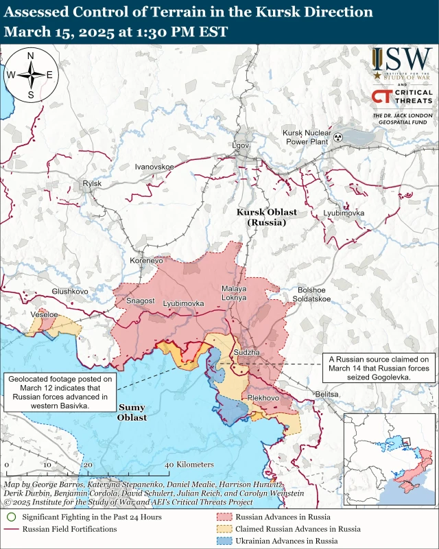 ISW: Русия продължава настъпателните действия в района на Курск, но украинските войски не са обкръжени в района