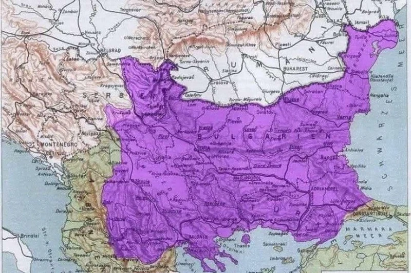 Германска карта, показваща българските земи от XIX век, възмути мнозина в социалните мрежи
