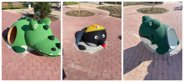 Нови пъстри фигури радват децата в казанлъшкия парк "Розариум"