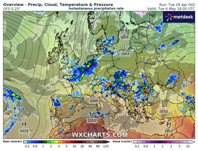 Meteo Balkans: Пригответе се за 5, 6, 9 и 10 май
