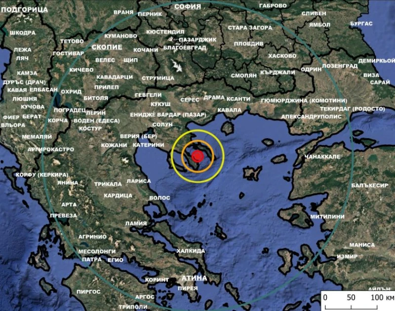 Земетресение в съседна държава