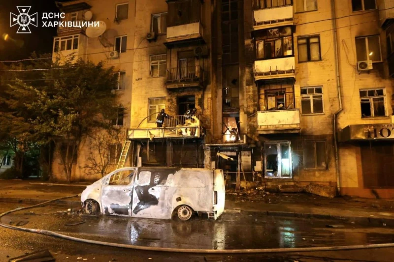 Масирана атака с дронове срещу Харков, има близо 50 ранени
