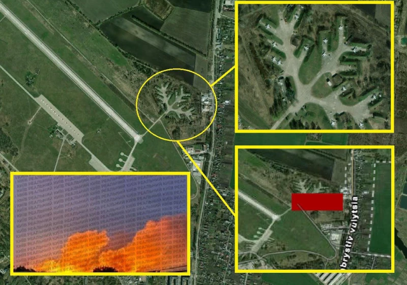 Руски дронове "Герани" атакуваха украинската база на изтребителите F-16 край Киев