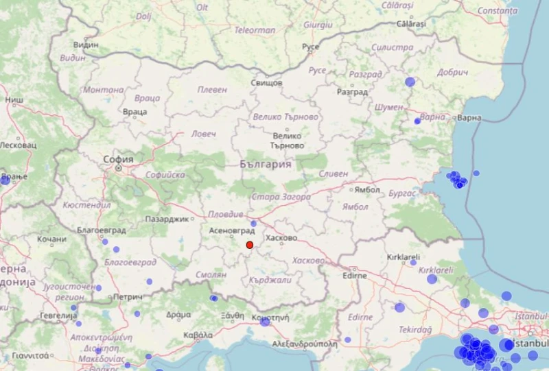 Земетресение късно тази нощ в България!
