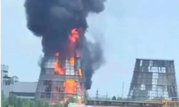 Мащабен пожар избухна в ТЕЦ "Бела Церква" в Украйна, има загинали