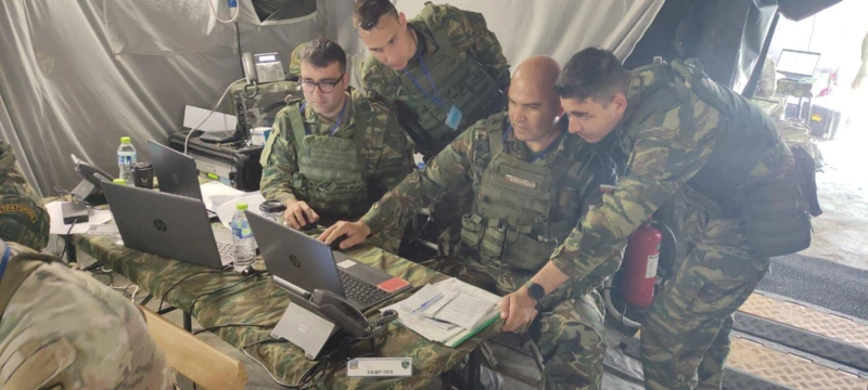 Майор Калоян Рашков от "Военна полиция" с ключова позиция на учението Wet Gap Crossing