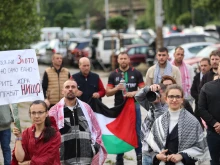 Представители на Сдружението на палестинците в България протестираха пред МВнР