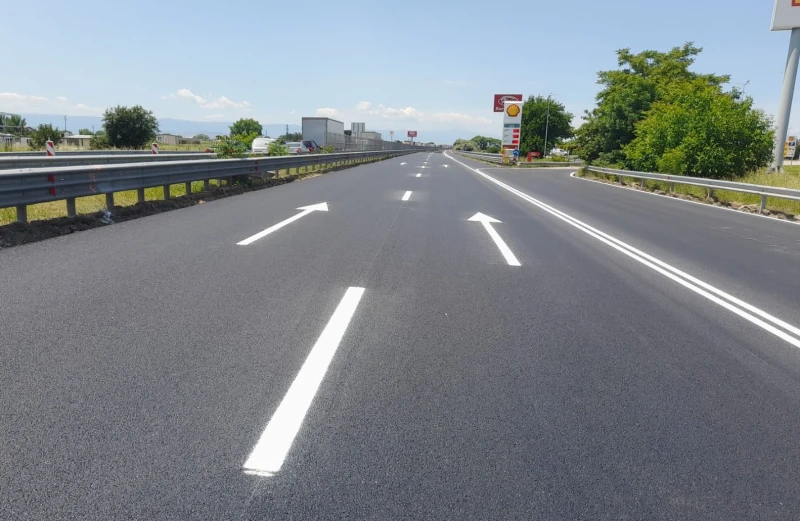Магистралата край Пловдив като нова
