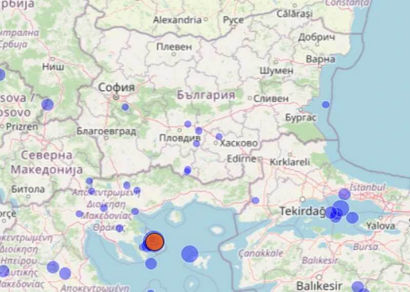 Много силно земетресение в Егейско море, било е усетено в България