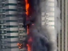 Огромен пожар обхвана 67-етажен небостъргач в Дубай