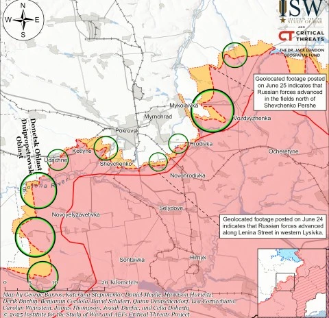 ISW: Руските сили имат успех на Новопавлвското направление