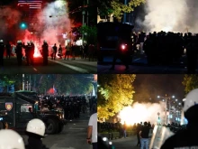 Сблъсъци с полицията на антиправителствения протест в Белград, шестима полицаи са ранени